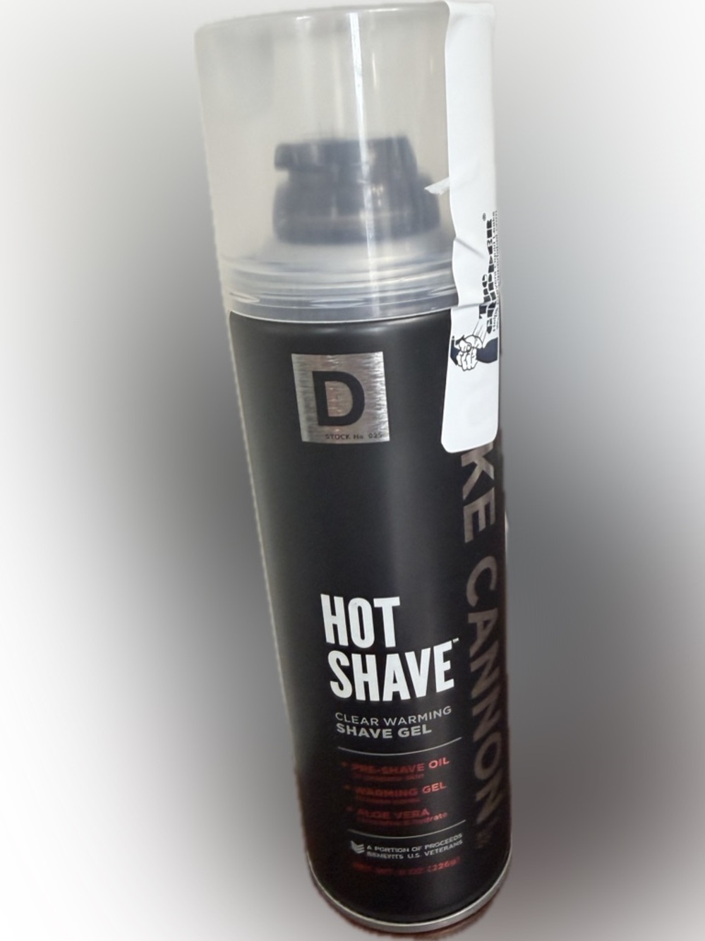 Duke Cannon Hot Shave Clear Warming Shave Gel 8 oz Non-Foaming Made in USA